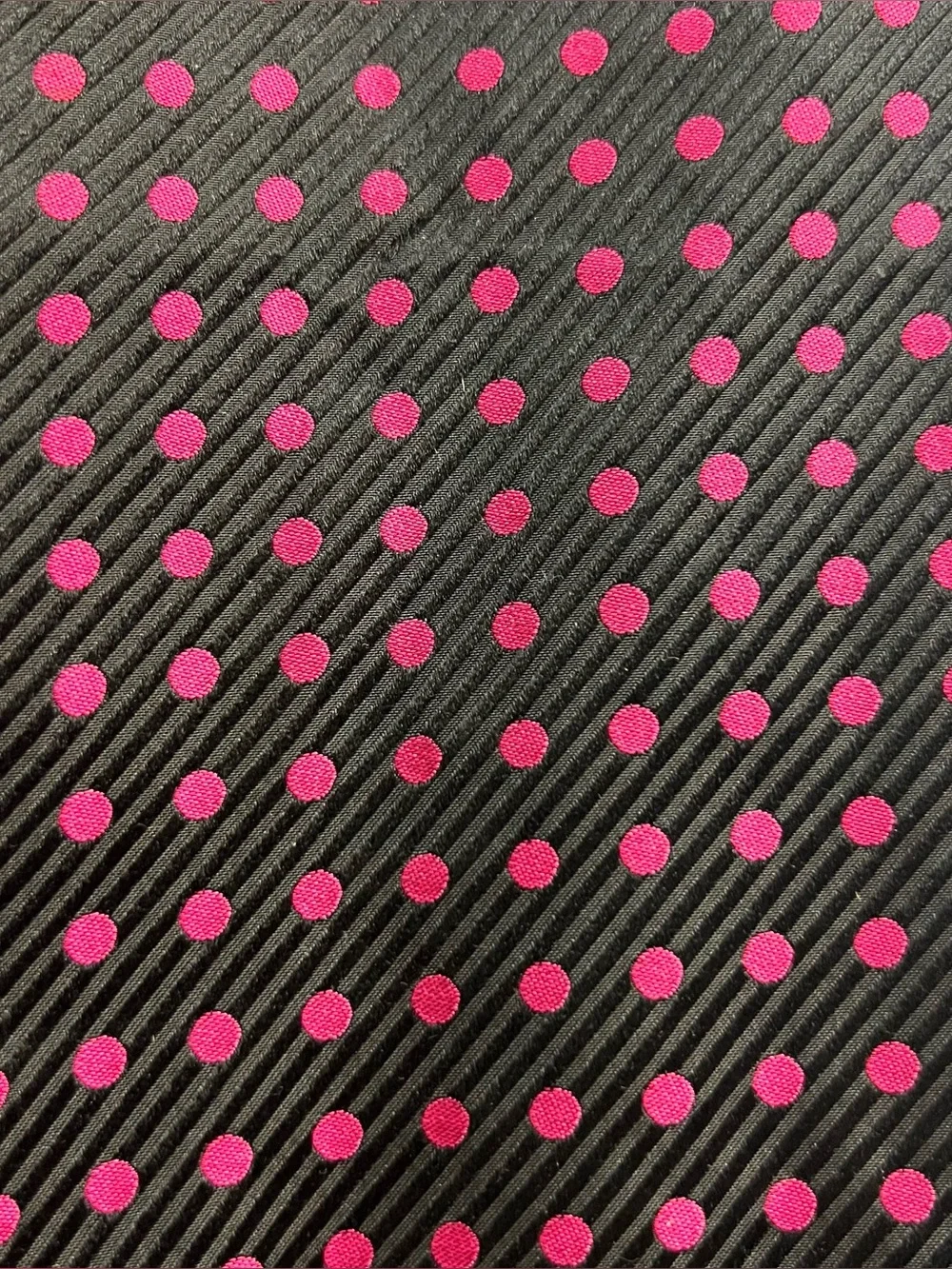 Vintage 90s/00s Black & Fuchsia Polka Dot Men's Vest